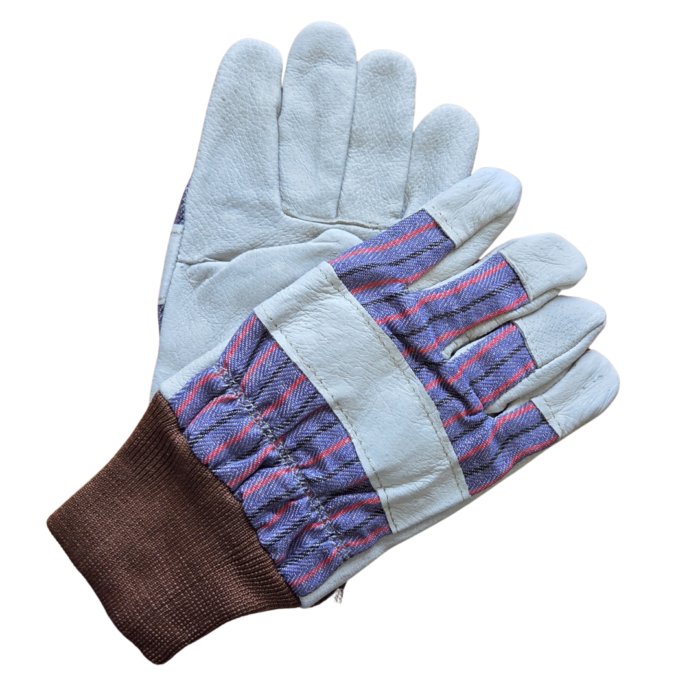 Leather Glove With Knit Wrist