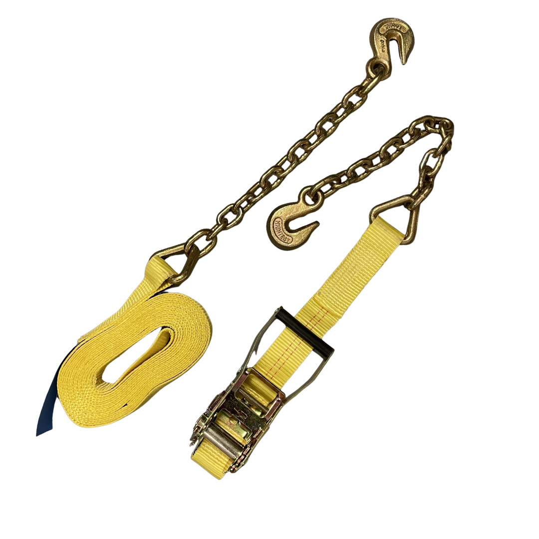 Ratchet Straps With Chain & Hook - S&S Supply Ltd